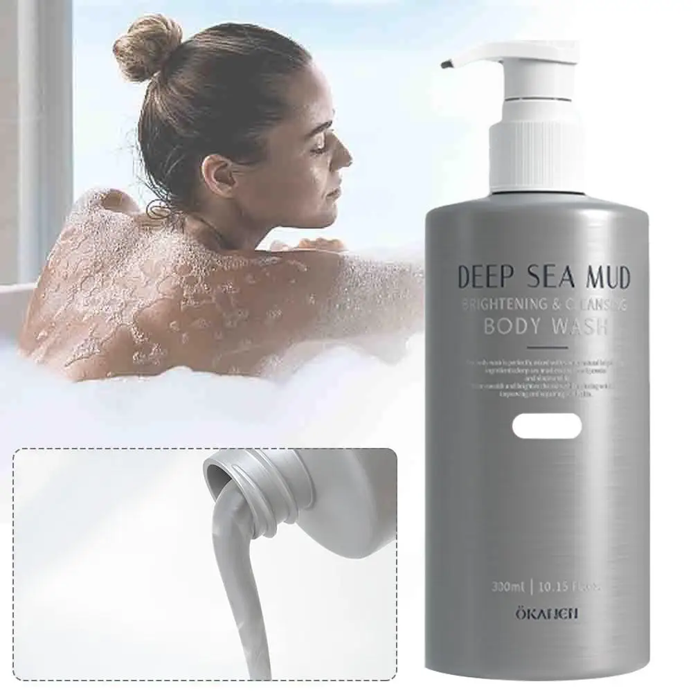 Deep Sea Mud Volcanic Mud Body Wash Whitening Exfoliating Body Moisturizing Acne Cleansing Wash Dirt 300ml J7H6