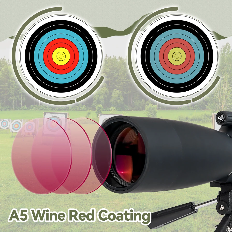 SVBONY SV28 PLUS Spotting Scope 25-75X70 Focusing With Desktop Tripod And Smartphone Adapter for Target Shooting