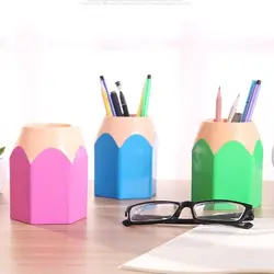 Portable Multi-Functional Office Practical Pencil Pot Holder Creative Pencil Head Pen Holder Organizer Box Pen Storage