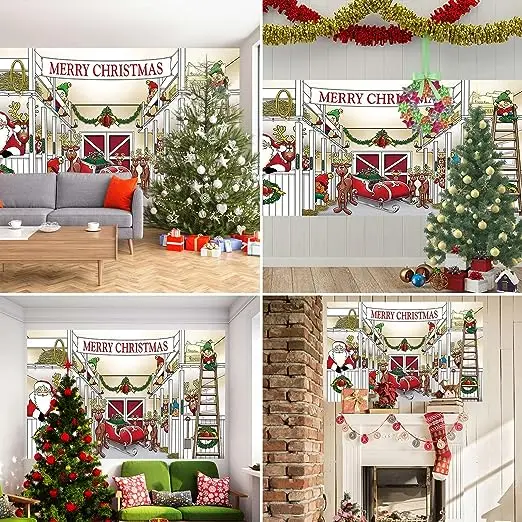 Christmas Garage Door Banner Decorations, party decorations