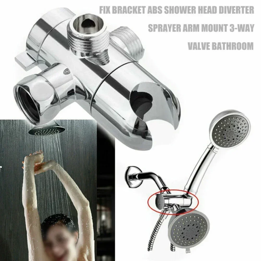 Diverter Valve 3 Way Water Separator Shower Head Adapter Sprayer Arm Mount Shower Head Diverter For Bathroom