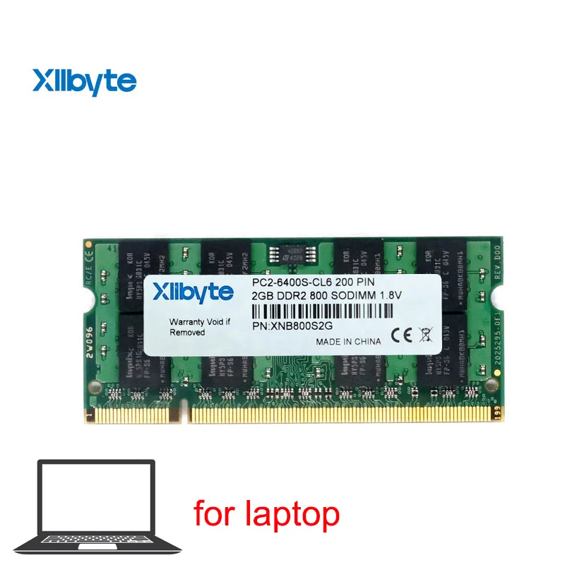 Xllbyte Sealed SODIMM DDR2 2GB Memory for Laptop RAM 533mhz/667Mhz/800mhz High Compatibility laptop memory module laptop ram memory notebook ram memory