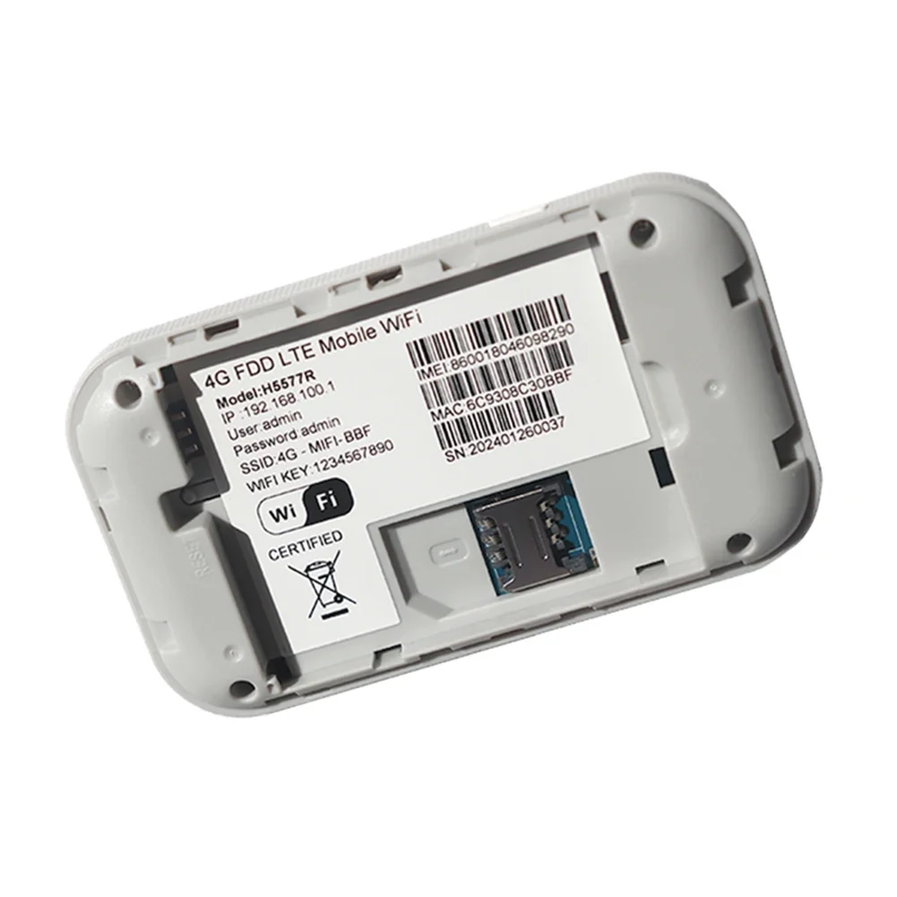 4G LTE Router Wireless WiFi Router 2100mAh 150Mbps LTE FDD TDD Mini Mobile WiFi Hotspot with SIM Card Slot Plug&Play