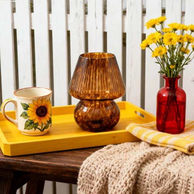 SoftRay Glass Table Lamp - Coffee 2