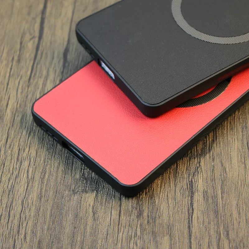 Magnetic PU Leather + TPU Protective Back Cover Case