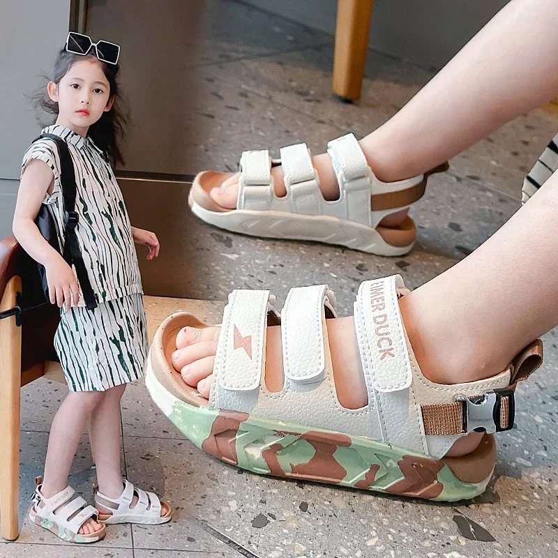 Summer Girls Sports Sandals Boys Beach Shoes Soft Bottom Children Casual Shoes
