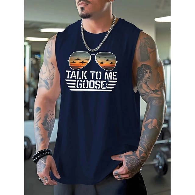 Funny Sunglasses Pattern Humour Tank Top For Men Gym Fitness Quick Dry Loose Sleeveless Shirt Summer Sport Fashion Fun Vest Tee 3