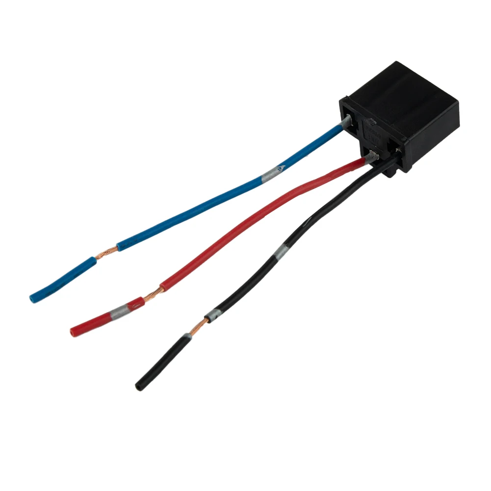 2 stücke Auto H4 3-pin Scheinwerfer Stecker Stecker Draht Buchse 12/24 V Für H4 HB472 472 birne Kupfer Draht Plug-in Exten Reparatur Lampenfassung – Detail 3