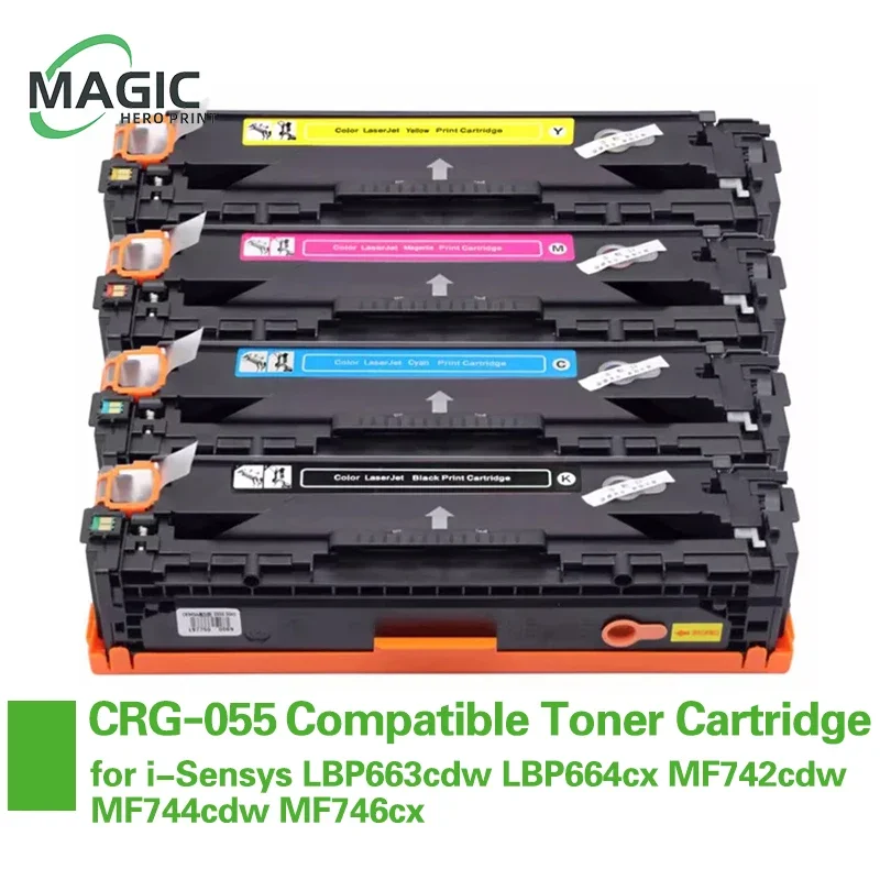 VICTONER Cartouches De Toner Compatible Pour Canon 055H 055 ImageCLASS MF742Cdw MF744Cdw MF746Cx MF743Cdw MF741Cdw MF746Cdw MF745Cdw LBP663Cdw LBP664Cx MF740C LBP660C Noir Cyan Jaune Magenta