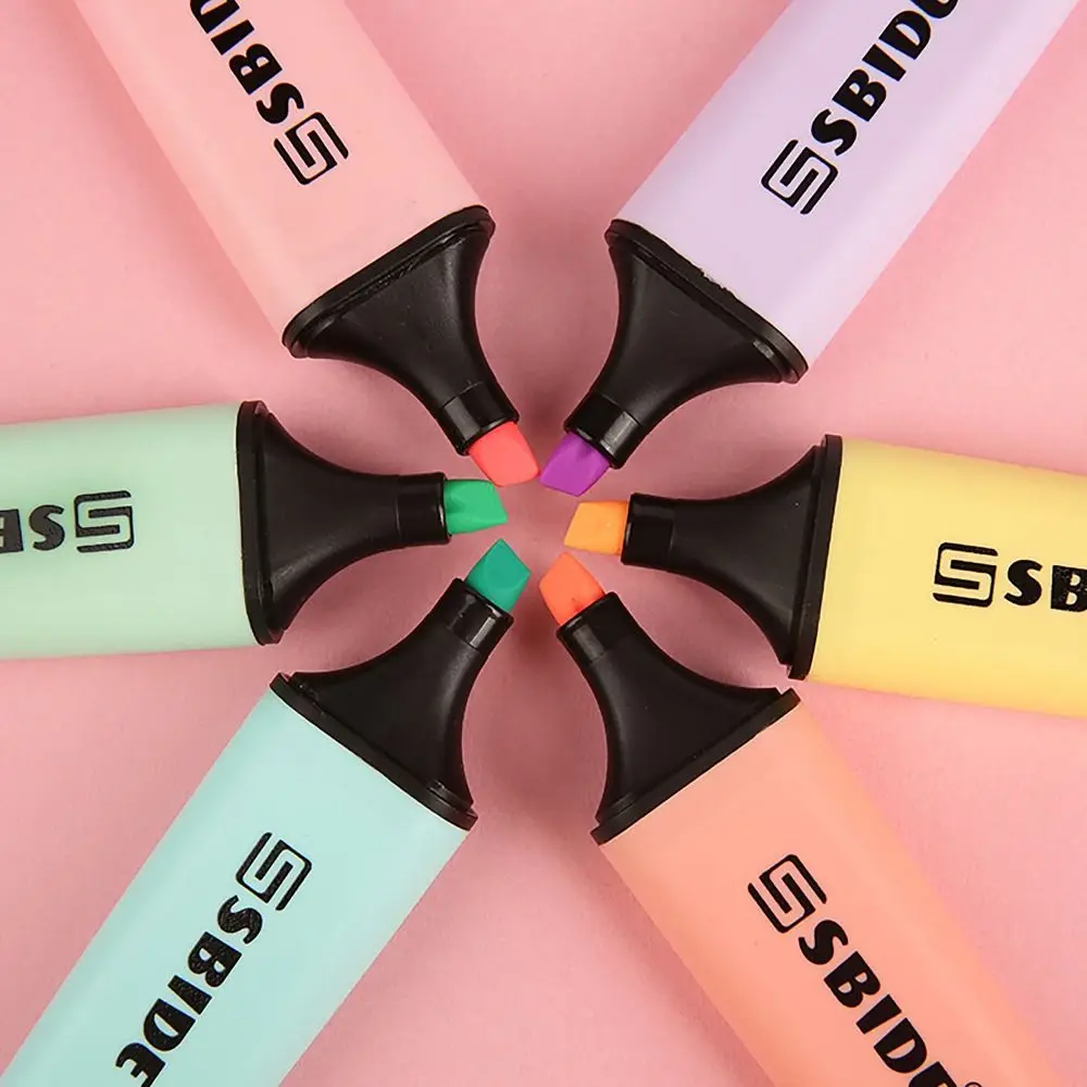 Highlighter Marker Macaron Color Fluorescent Marker Pen Pastel Highlighters Painting Stationery Highlighters Pens Blackboard Graffiti School Office Highlighter Pen Marker Pen Art Marker