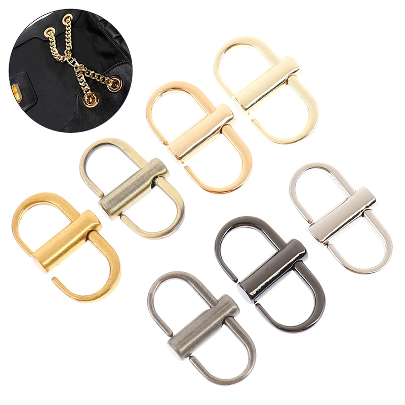 

2Pcs Adjustable Metal Buckle Clip Handbag Chain Strap Length Shorten Bag Accessories Wholesale 5 Colors