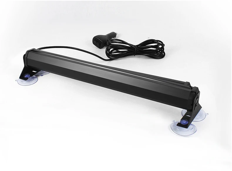 30CM LED Light Bar - 19 Flash Mode Amber White Emergency Strobe Light Strip 12V-24V Car Plug Power Mode for Motor Vehicles