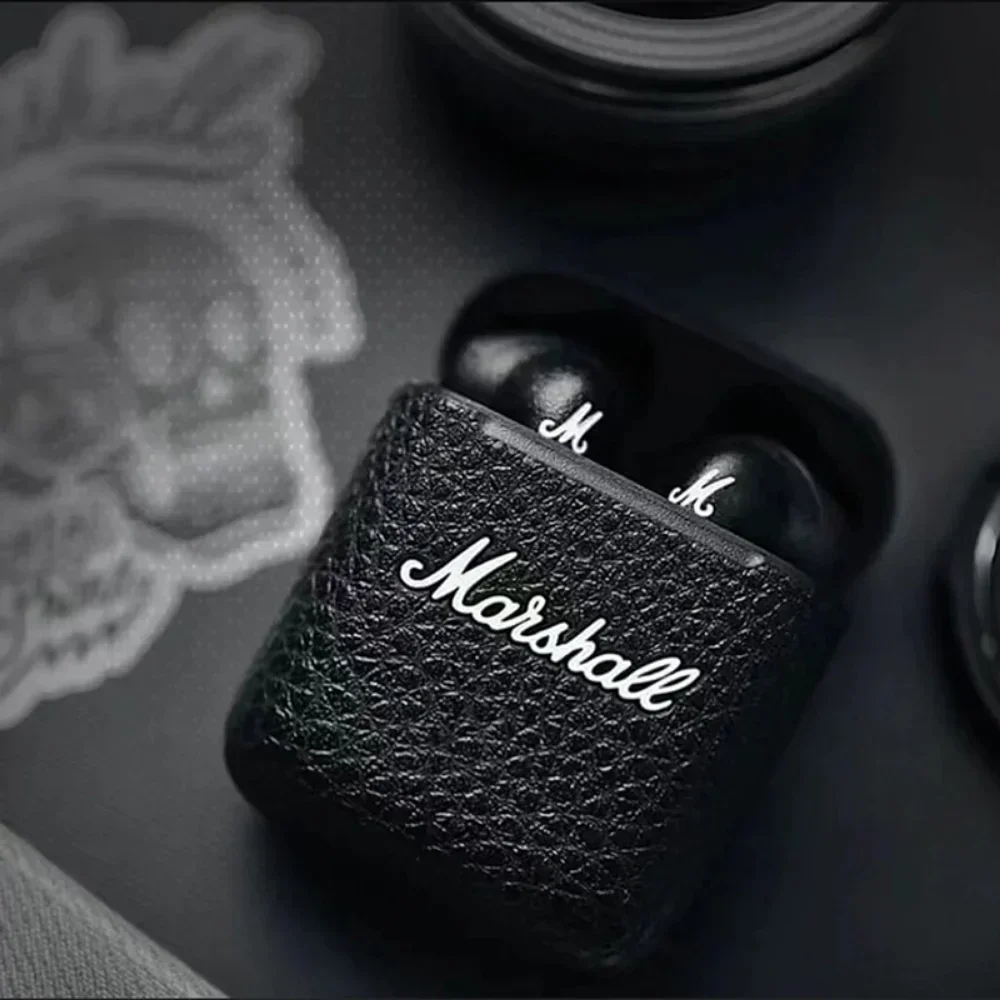 Marshall MINOR III Portable Wireless Headphones HIFI Sound Bluetooth Earphone with Charging Case Sport Semi-In-Ear Headphone