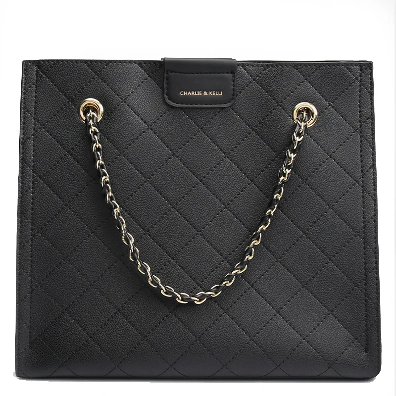 Bags new trendy tote bag large capacity commuting to work all-match rhombus one-shoulder chain bag messenger bag