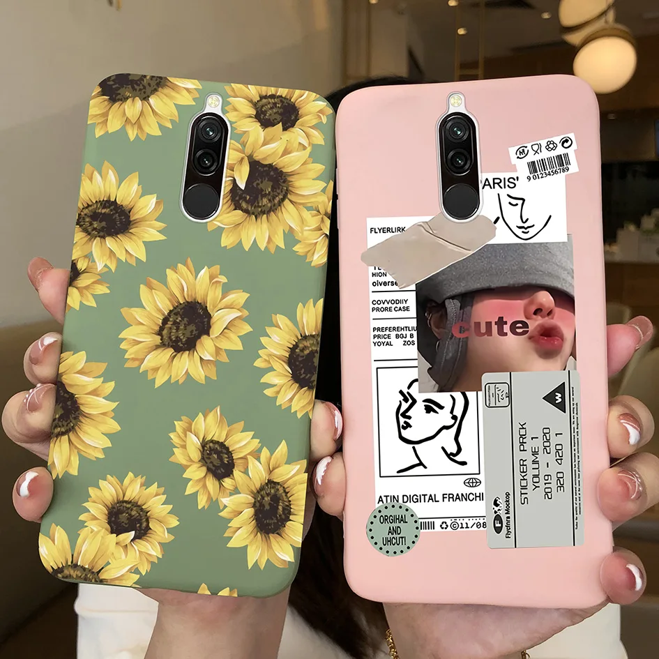 Charming Cartoon Daisy Matte Avocado Silicone Case