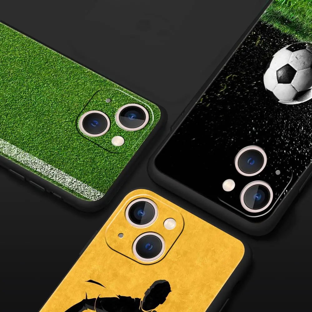 Luxury Black Protection Cover - Football Passion Soccer Ball Design Phone Case