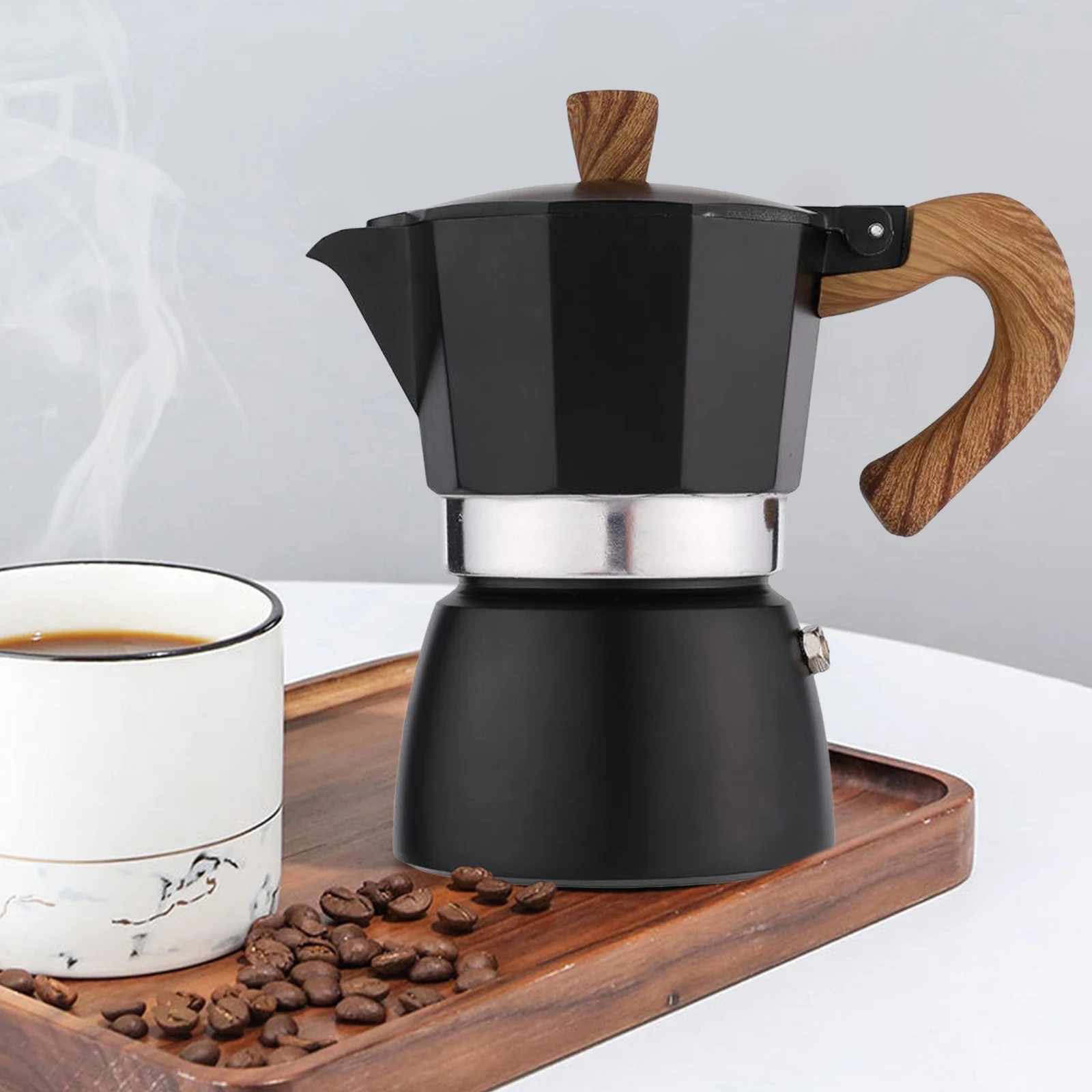 Manual Coffee Pot Octagonal Aluminum Mocha Pot Italian Espresso Coffee Maker Espresso Coffee Maker Espresso Maker