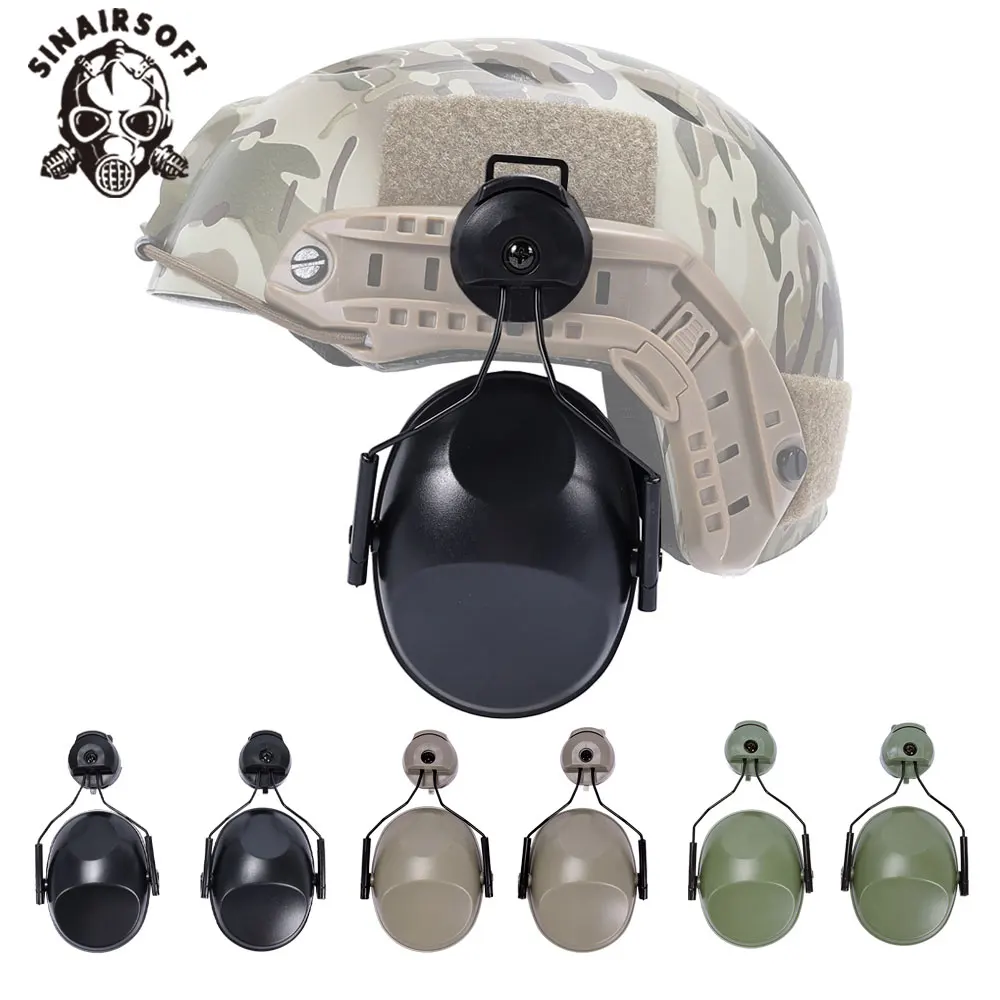 Electronic Earmuffs Tactical Helmet Mounted Ear Anti-Noise Plugs Hearing Protection Soundproof Defenders Hunting Accessories