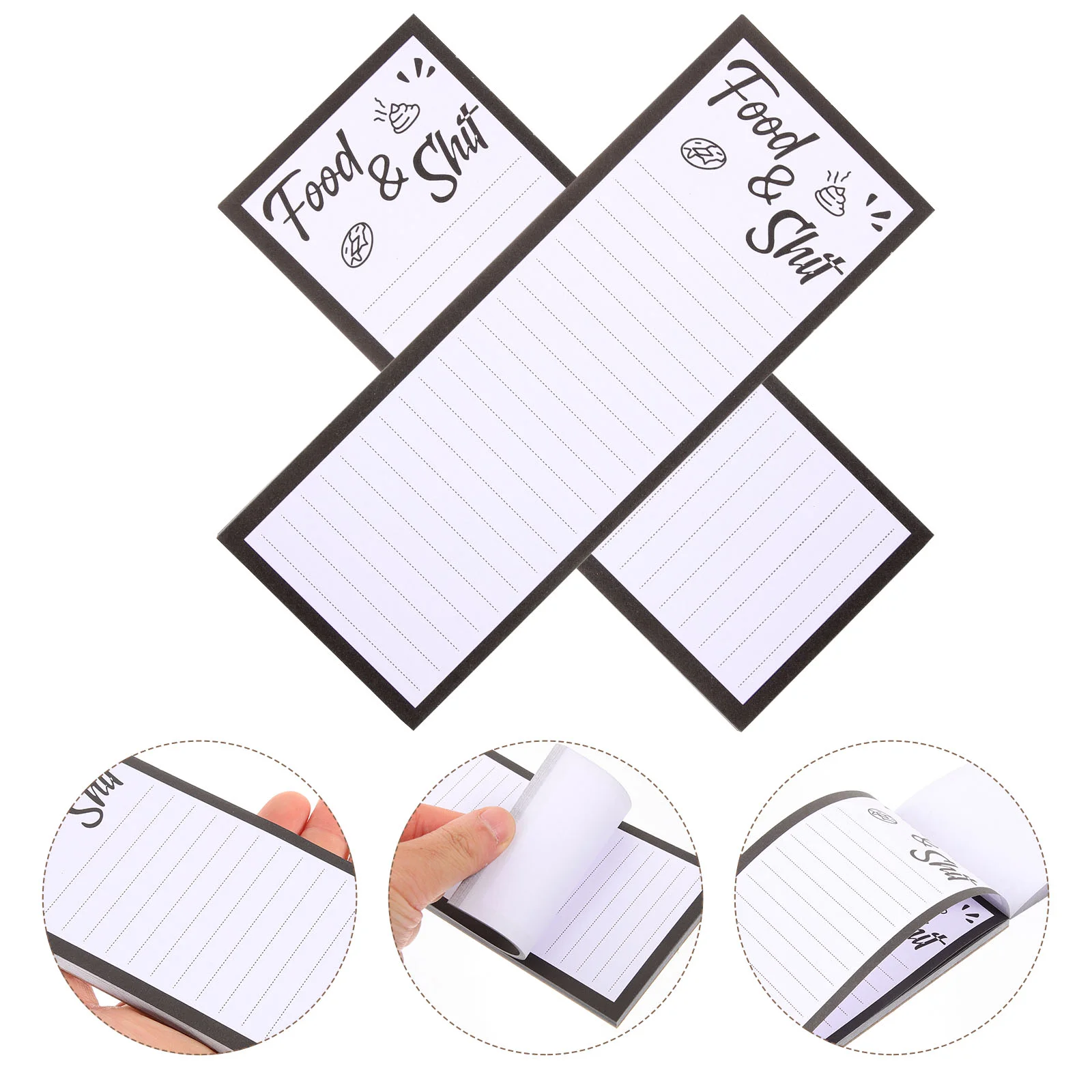 2Pcs Shopping List Magnetic Notepad for Fridge Full Magnet Back Notepad Decorative Memo Pad