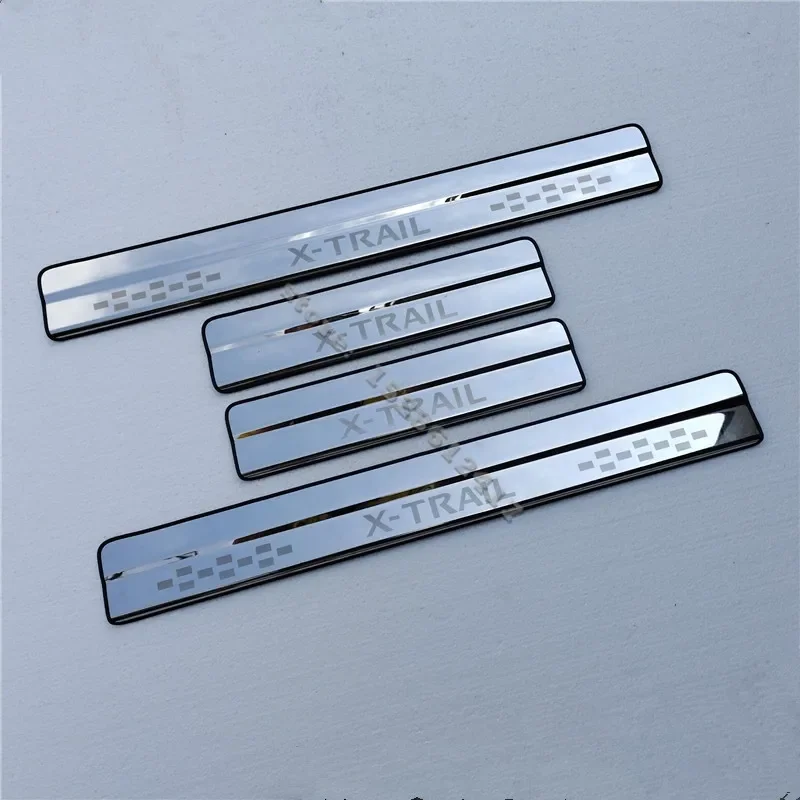 HUAQIEMI 4Pcs Auto Edelstahl Einstiegsleisten Kick Plates, für Seat