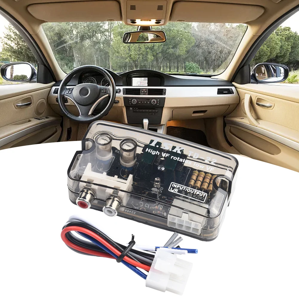 

1pac Car Audio 100g 12V Speaker Level Converter Converter Adding A 2 Or 4 Channel Adjustable Level Matching Of 0-2 Volts RCA