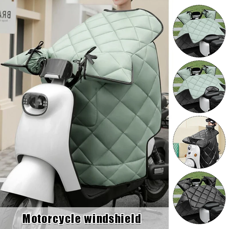 Electric Scooters Winter Wind Shields Plush Thick Waterproof  Warm Cold Resistant Ride Windproof Quilt For Motorcycle Motorbike