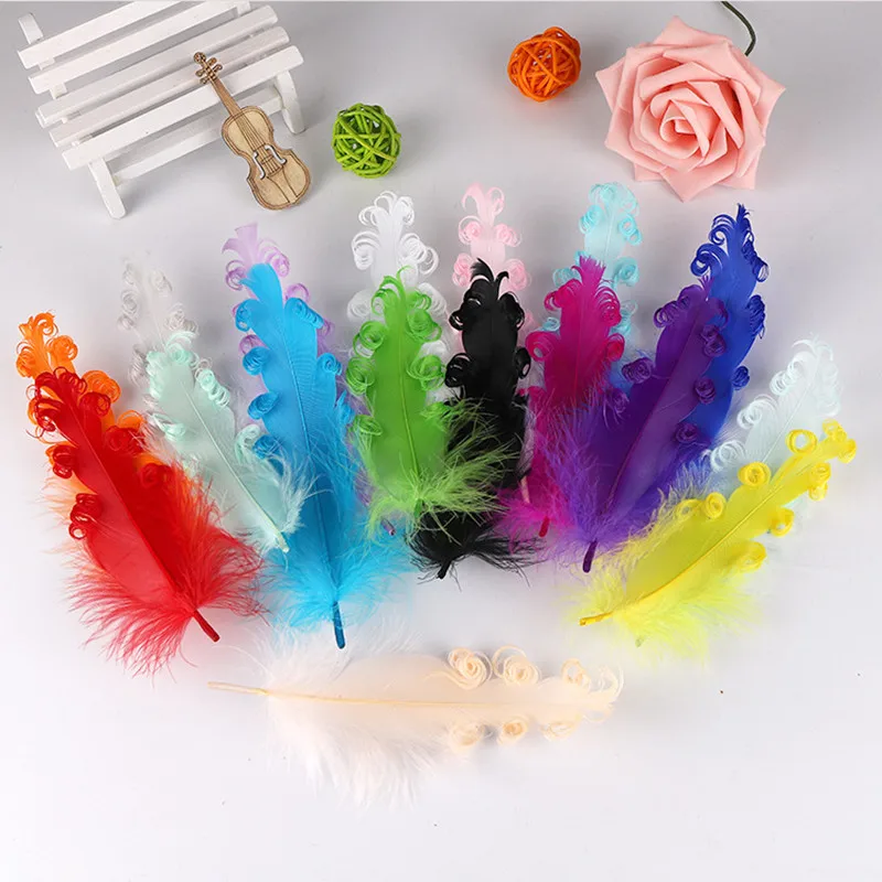 100 Piezas Plumas Coloridas Para Manualidades - Plumas Indias Para Artesanías Y Decoración