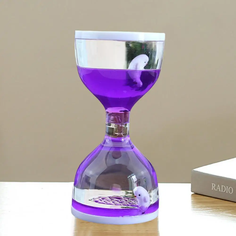 Sand Timer Fashion Bubble Timer Stable Construction Oil Hourglass Decorative Multi-functional Lovely Satisfying Sensory Oil Drop Timer Liquid Hourglass Timer Colored Hourglass