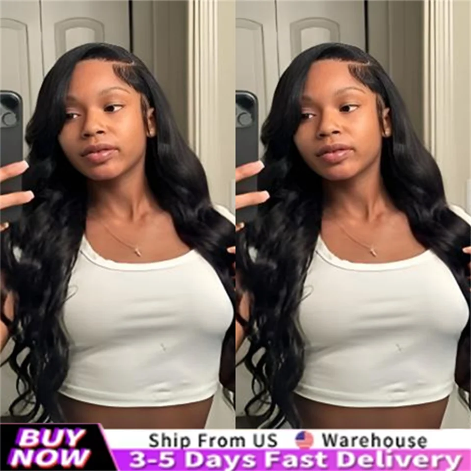 250 Density Body Wave 13x6 HD Lace Front Human Hair Wig 40 44 Inch Transparent Brazilia 13x4 Frontal Wigs For Women Pre Plucked