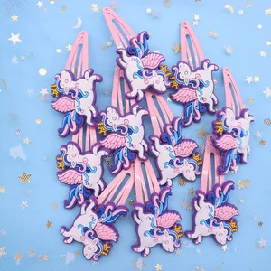 Image for 2Pcs/Set Cute Women Robot Unicorn Attack Hairpins  