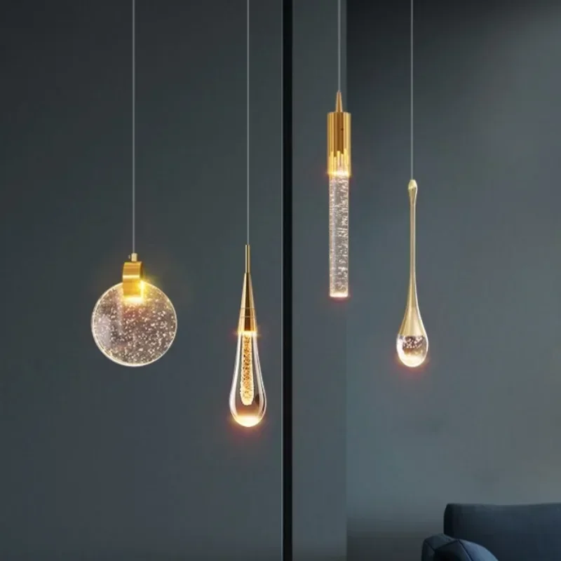 모던 럭셔리 물방울 펜던트 조명, 거실 침실 식당 바, 크리스탈 샹들리에, 홈 장식, 걸이식 조명