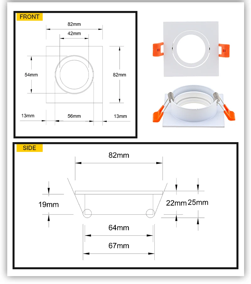 1/10PCS Adjustable Ceiling Light Frame Holder for GU10 S2ae976abacd044ff842a0be6808f8740e