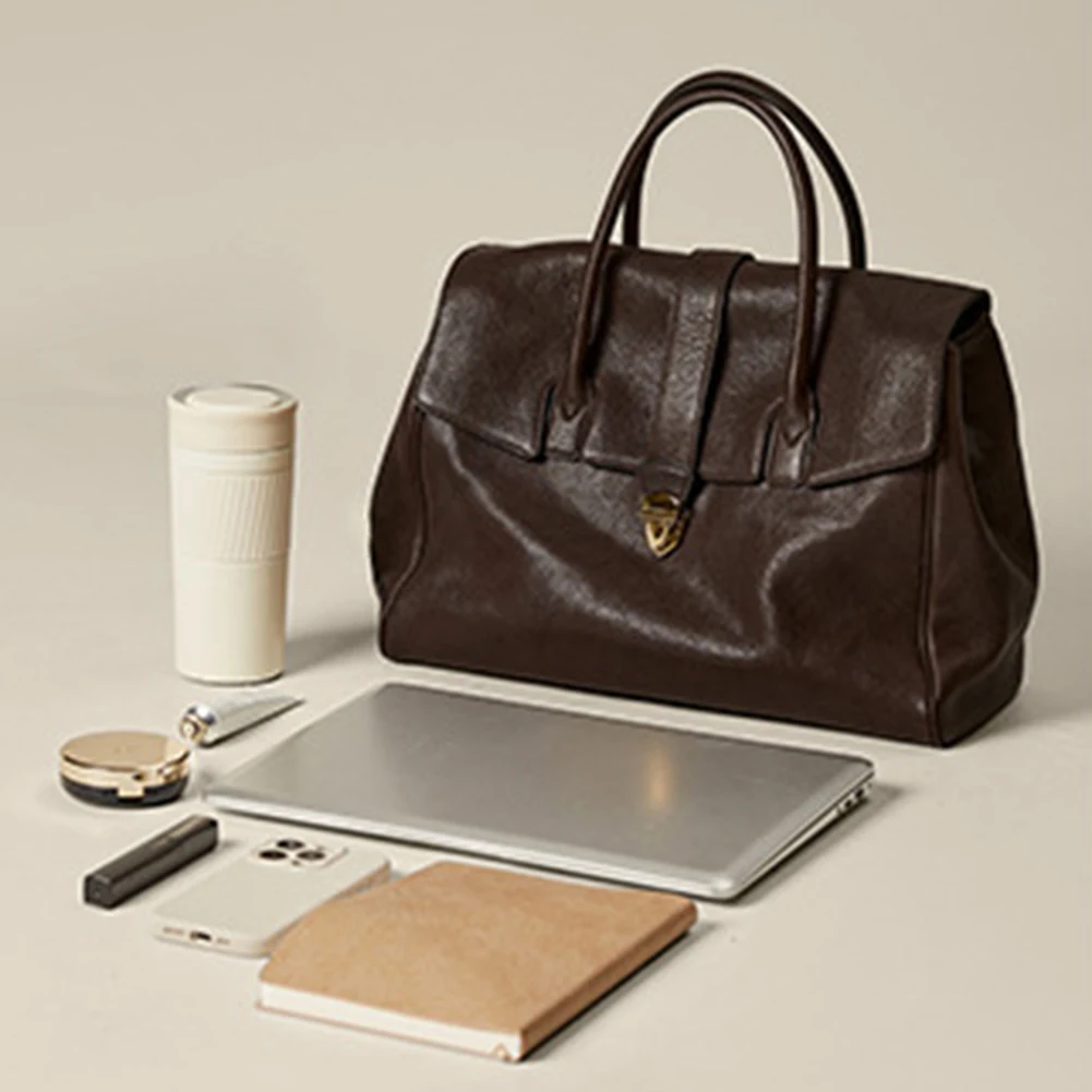 Women's PU Leather Top Handle Satchel Bag for Work Travel