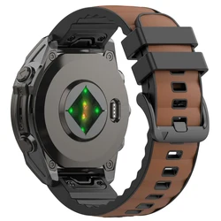 Premium Silicone Leather Quickfit Strap Bracelet - QuickFit 22mm (Brown)