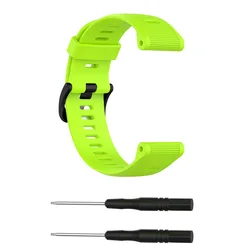 Premium Sports Silicone Strap Replacement with Screwdriver - Universal Fit Watch Band Bracelet (Green)