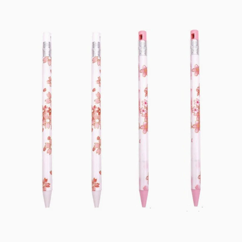 4Pcs/Set 2.0mm Kawaii Automatic Pencil Plastic Pencil Student Painting Writing Stationery School Office Supplies 6