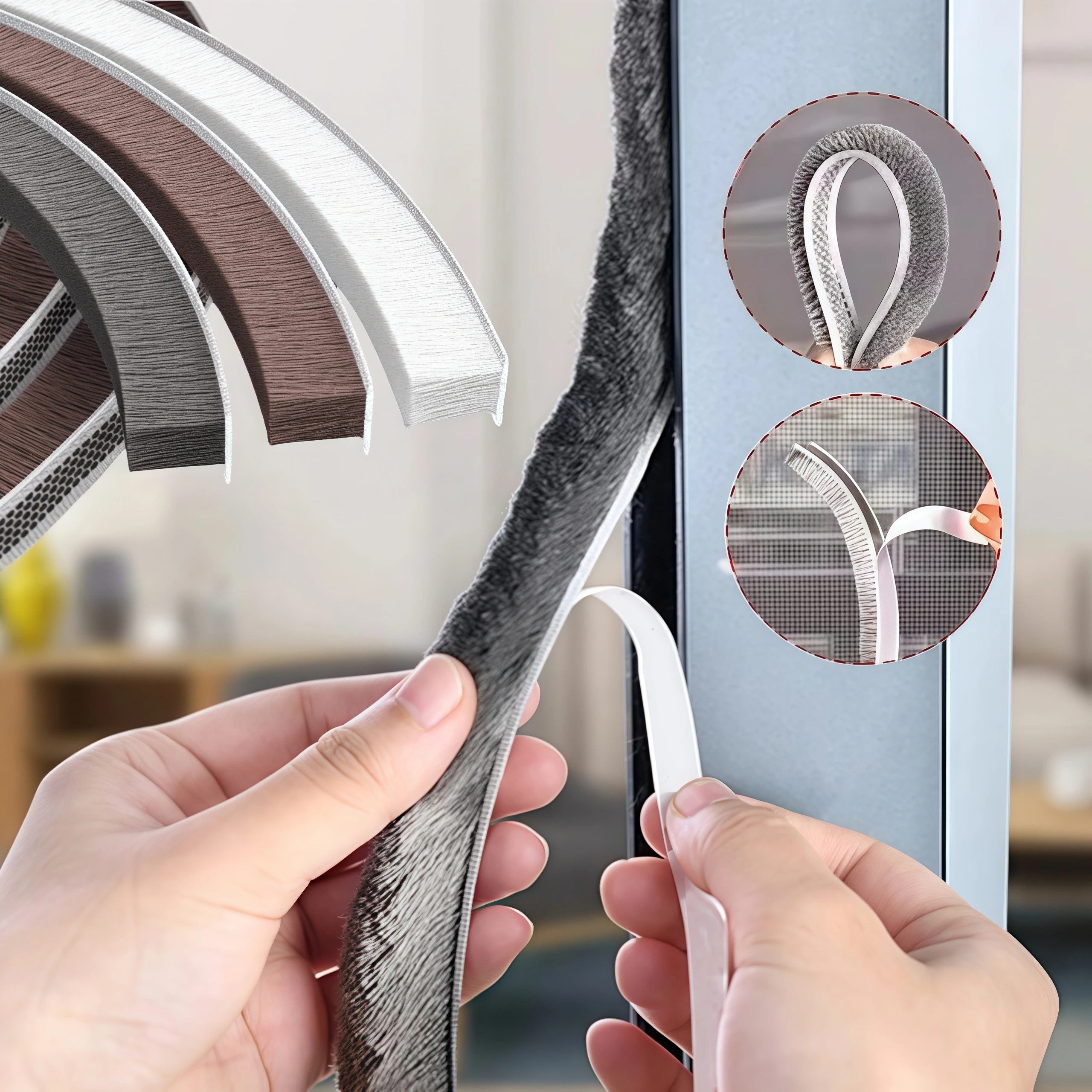 5/10M Home Windproof Tape Sealing Strip Weatherstrip Home Door Window Sound Insulation Dust Strip