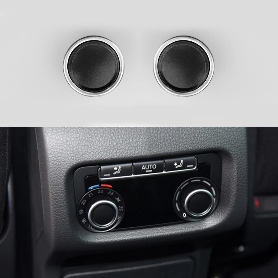 

Car Rear Air Conditioning Knob Cover Panel Decorative Cover Plating Ring With Chrome For Volkswagen Sharan 7N0907049C