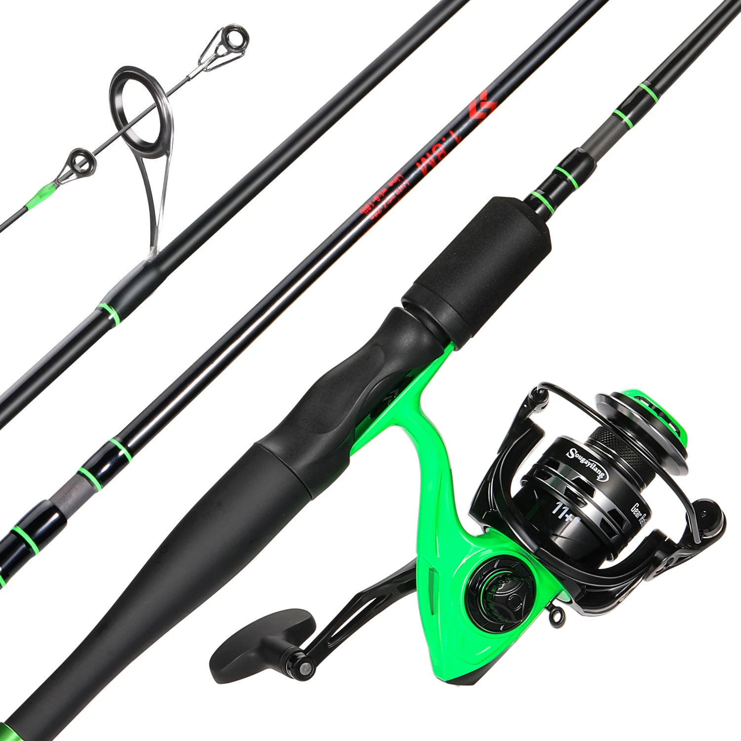 Sougayilang Fishing Rod Combo 1.8-2.4m 5 Sections Spinning Rod and 5.2:1  Gear Ratio 1000-3000 Series Spinning Fishing Reel Pesca - AliExpress