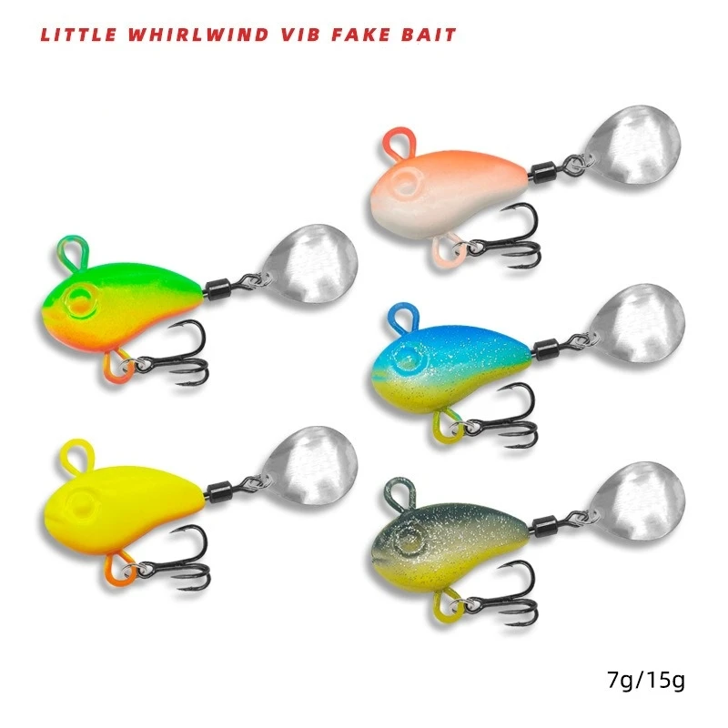 Fish Sinking 7G 15G VIB Lure Spoon Spinner Fishing Bait Wobblers Metal Jig