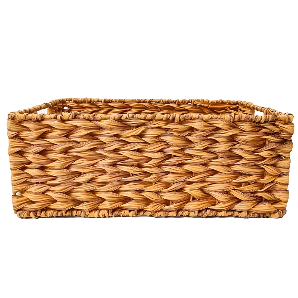 

Imitation Rattan Hand Woven Basket Desktop Finishing Basket Woven Storage Basket