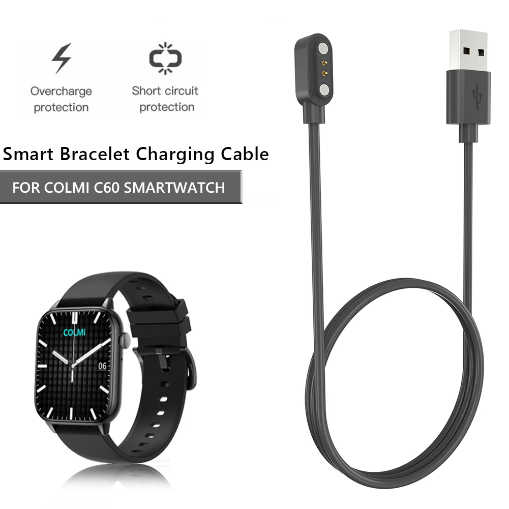 USB 교체용 마그네틱 시계 충전기, COLMI C60, C61, i20 용 충전기, 시계 충전 케이블 교체, 시계 액세서리