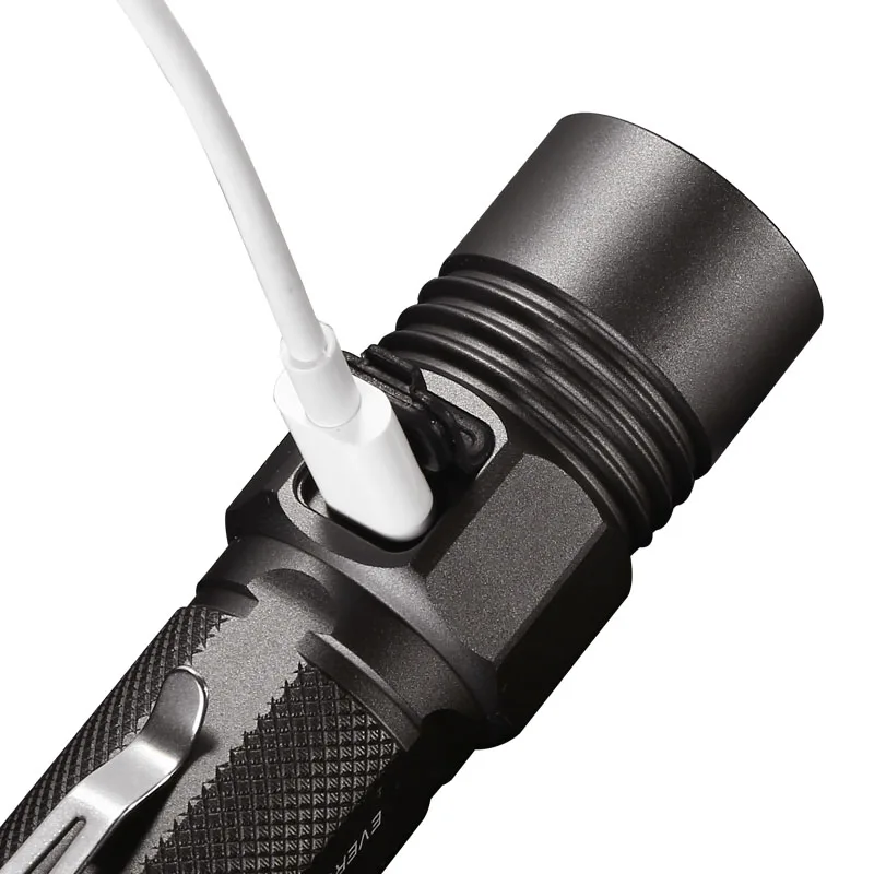JETBEAM KO 02 Tactical Flashlight 2000Lumens CREE XHP35 LED USB Charging With 18650 Battery For Camping