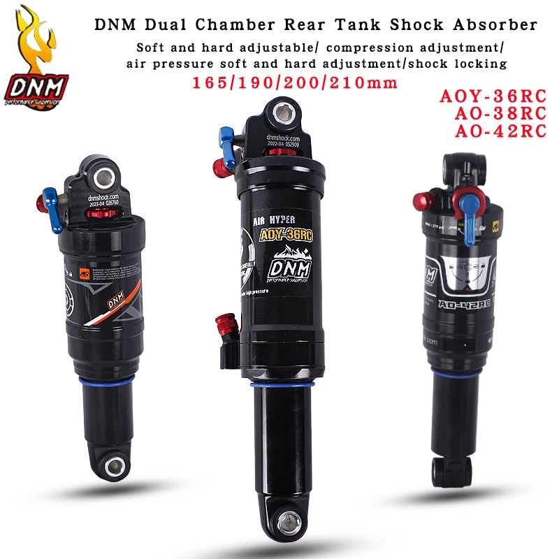 

DNM AOY-36RC Mountain Bike Air Rear Shock AO-38RC/42RC MTB Downhill Bicycle Shock Manual Control with Lockout 165/190/200/210mm