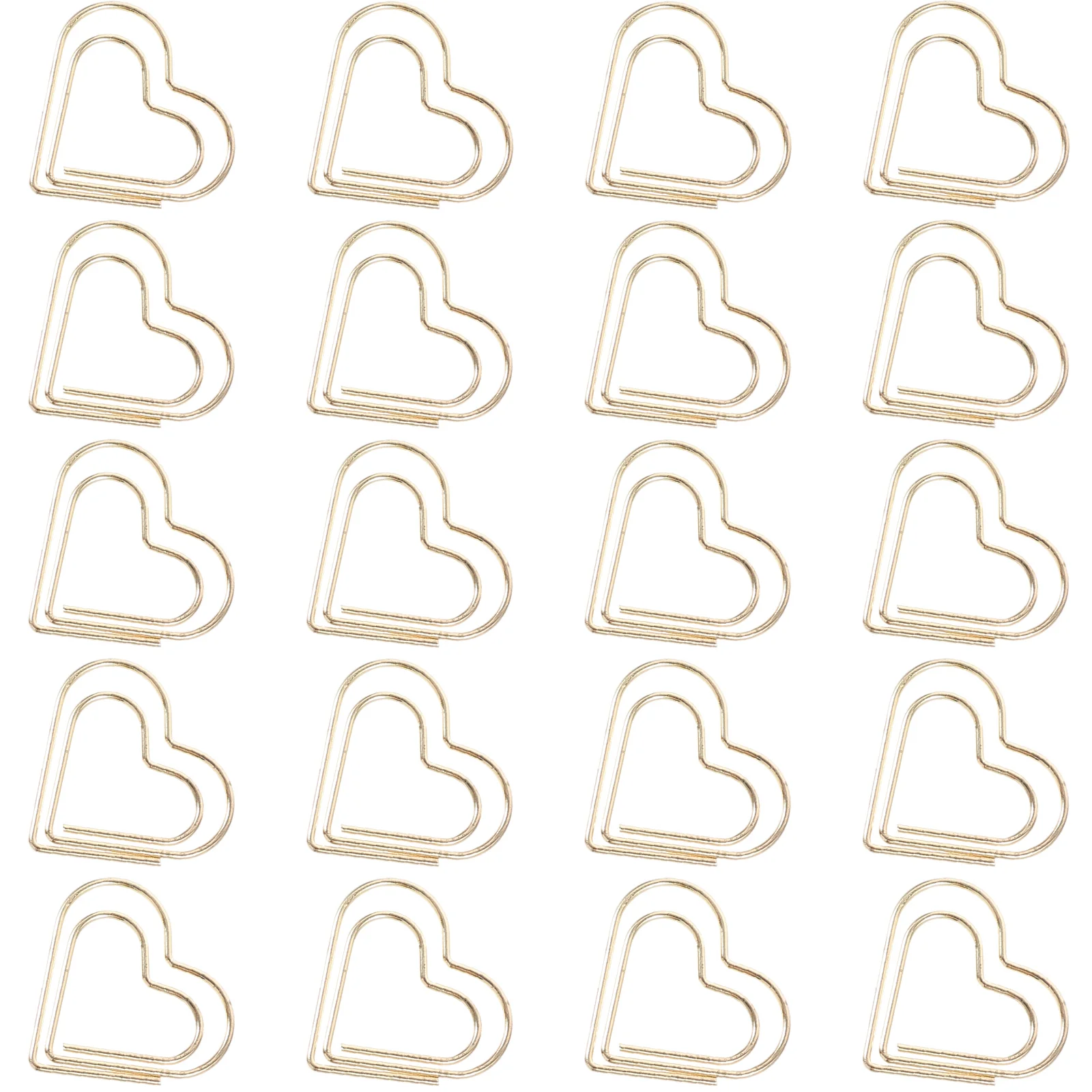 

50 Pcs Heart-shaped Page Marker Book Cases Document Paper Clips Bookmark Folder