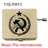 Wooden The Internationale hand Music Box Musical Box Gift For father mother family friends grandfather new year birthday gift 4