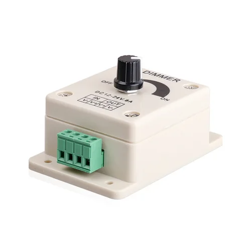 백색 LED 조광기, DC 12V 24V 8A, 밝기 조절 컨트롤러 스위치 램프, 전구 스트립 드라이버, 단일 색상 조명 전원 공급 장치 5