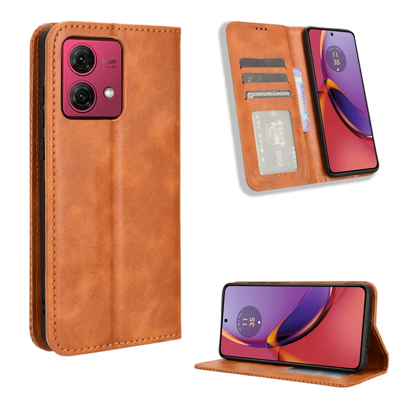 Per Motorola Moto G84 5G Flip Case Luxury Leather Retro Wallet Book Magnetic Protect Cover Per Motorola Moto G84 Phone Bags