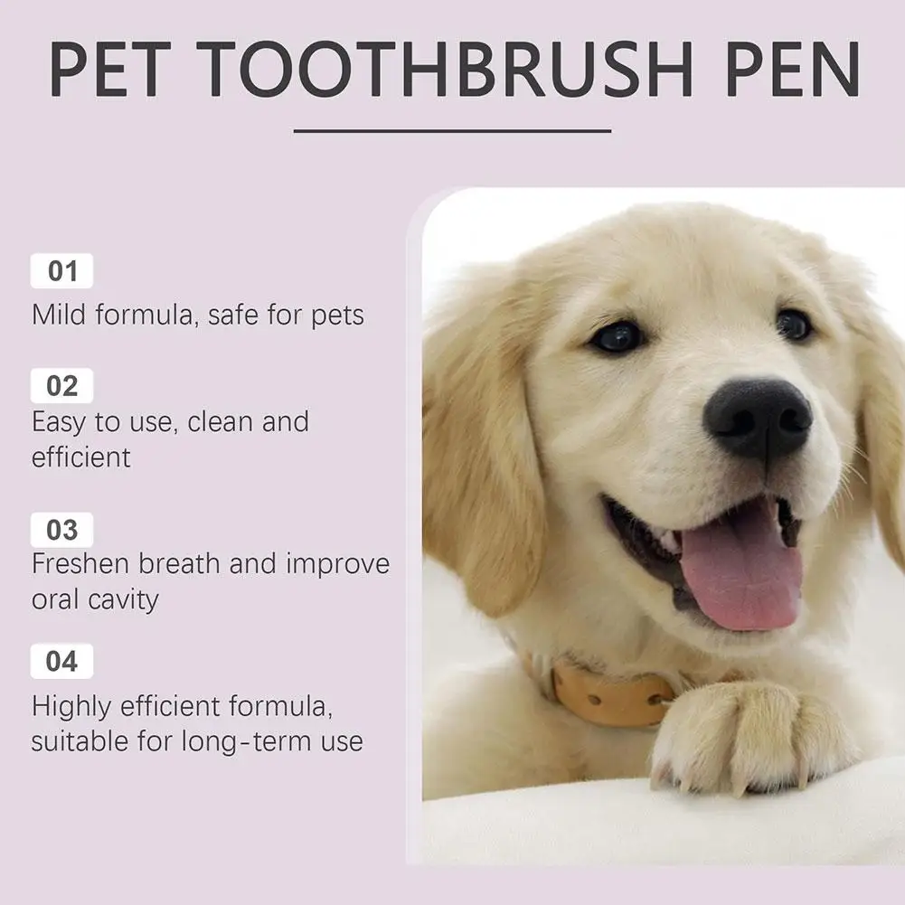3ml Pet Teeth Pen Cleaning Tool For Dogs And Cats Keep Mouth Healthy Prevents Oral Problems Removal Bad Breath Pet Teeth Pen