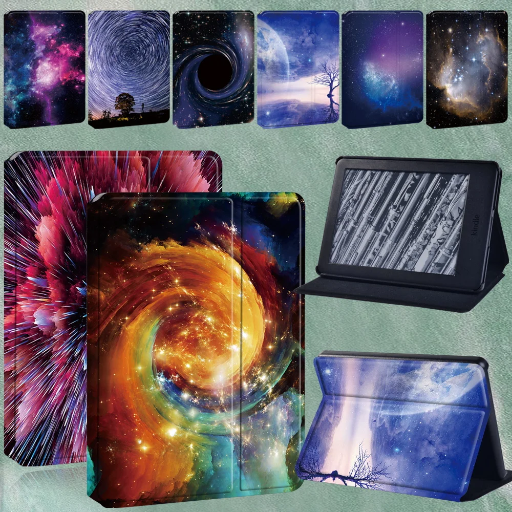 Custodia Per Tablet In Pelle Per Paperwhite 5/Kindle 8Th/10Th Gen/Paperwhite 1 2 3/Paperwhite 4 Custodia Pieghevole Con Motivo Spaziale